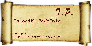 Takaró Peónia névjegykártya